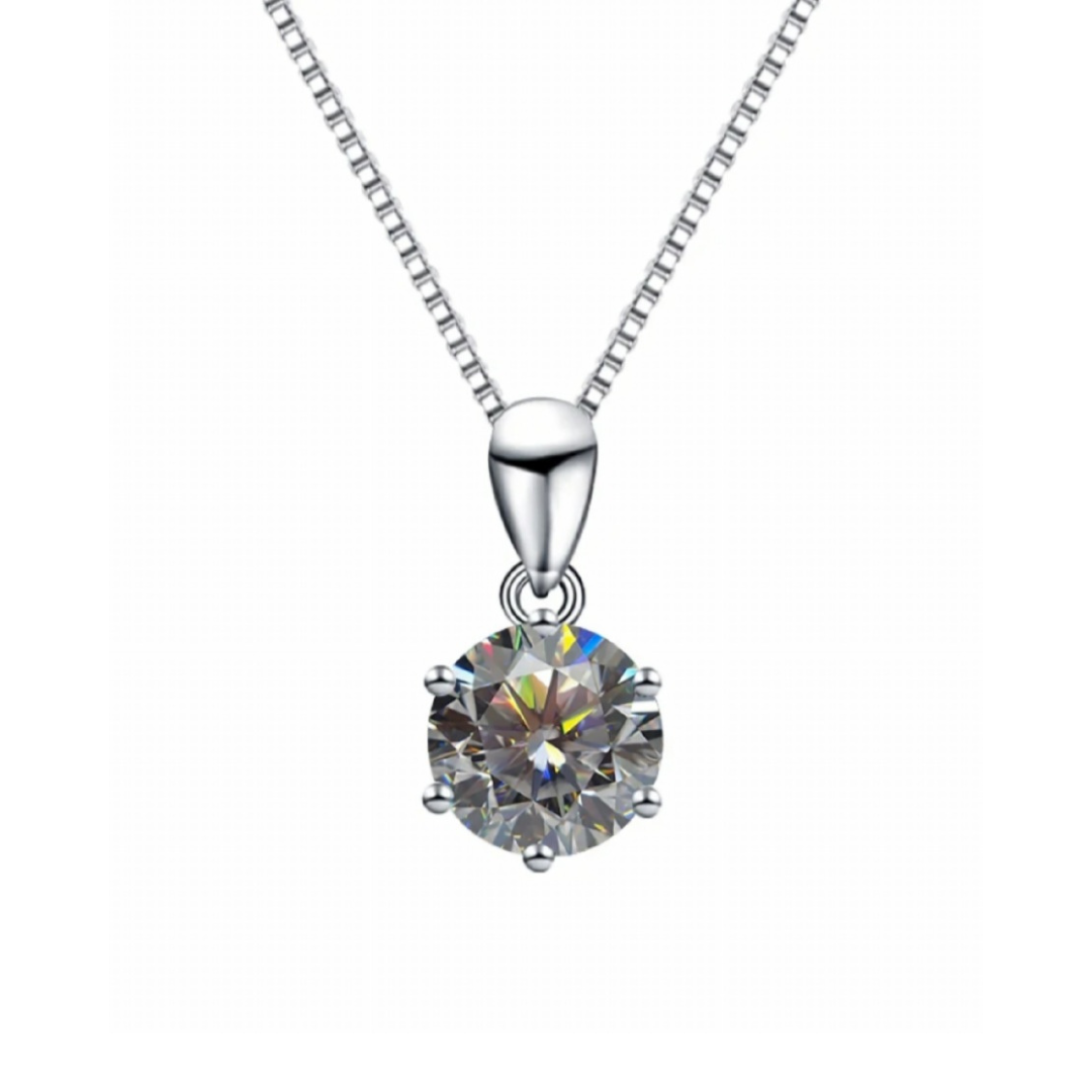 Gray Moissanite Necklace