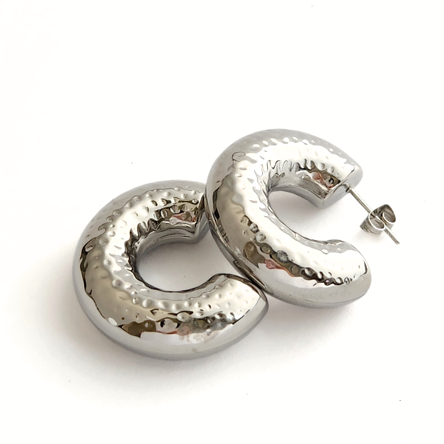 Hammered Chunky Hoops