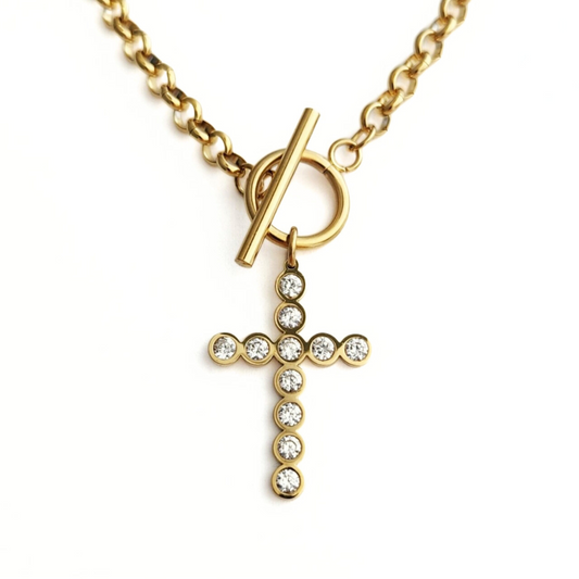 Cross Toggle Necklace