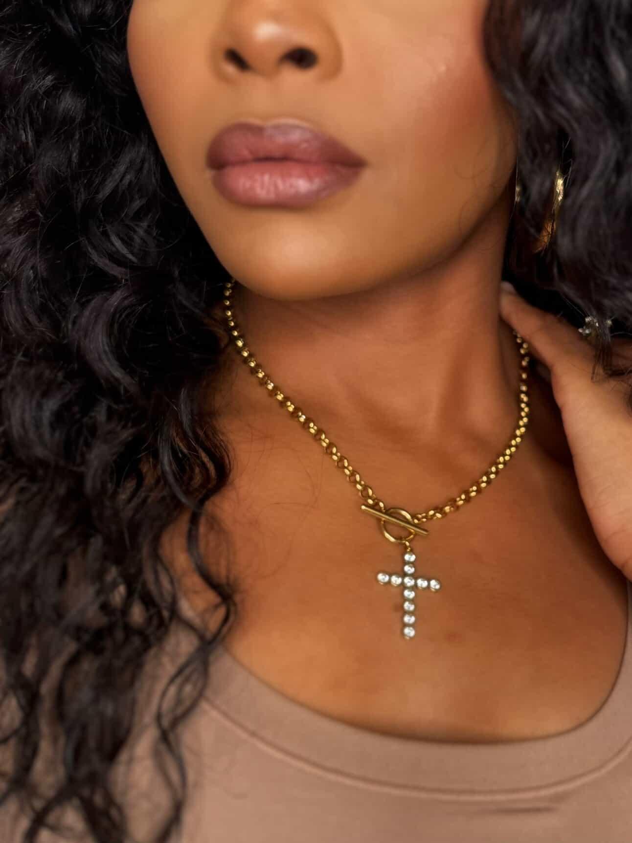 Cross Toggle Necklace