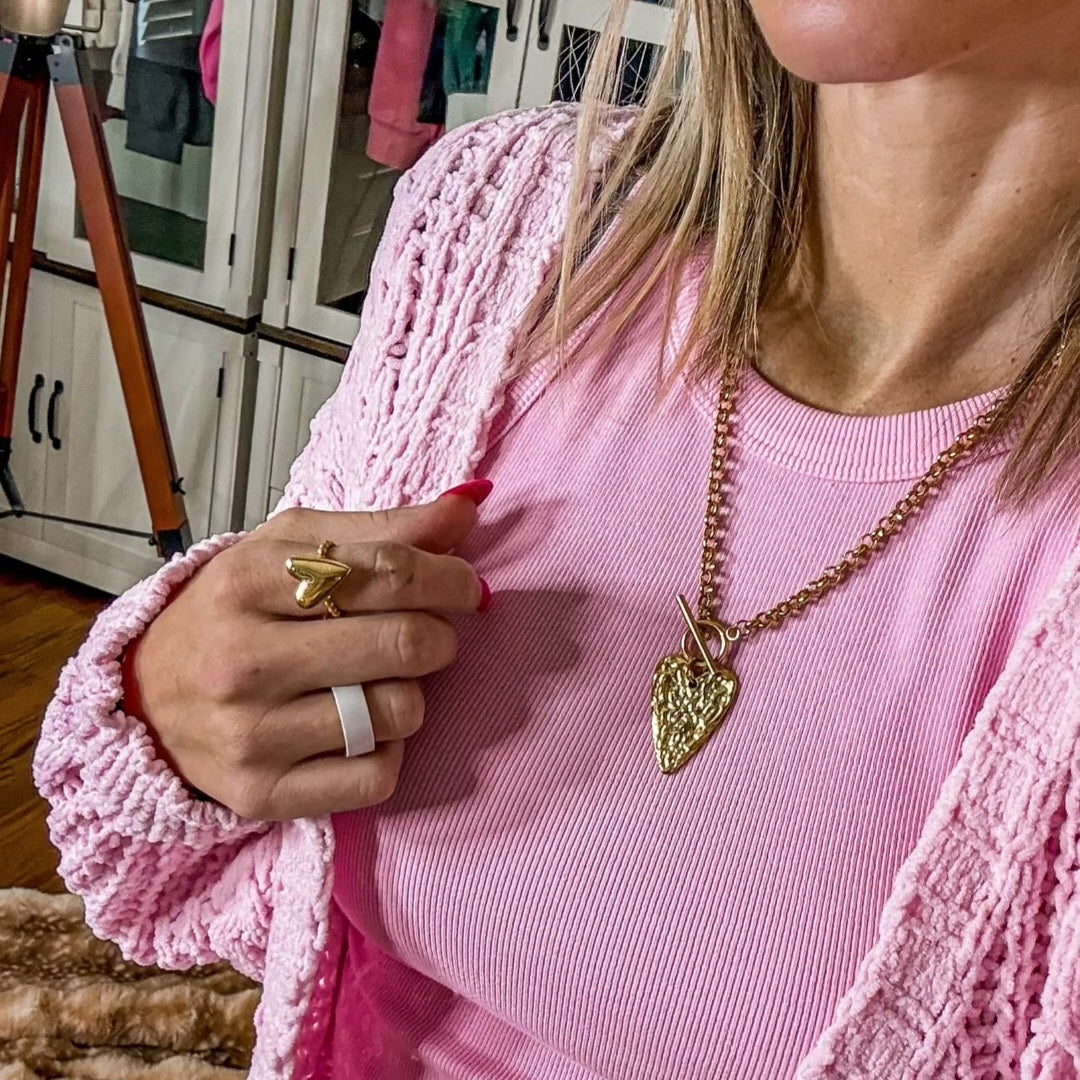 Hammered Heart Necklace