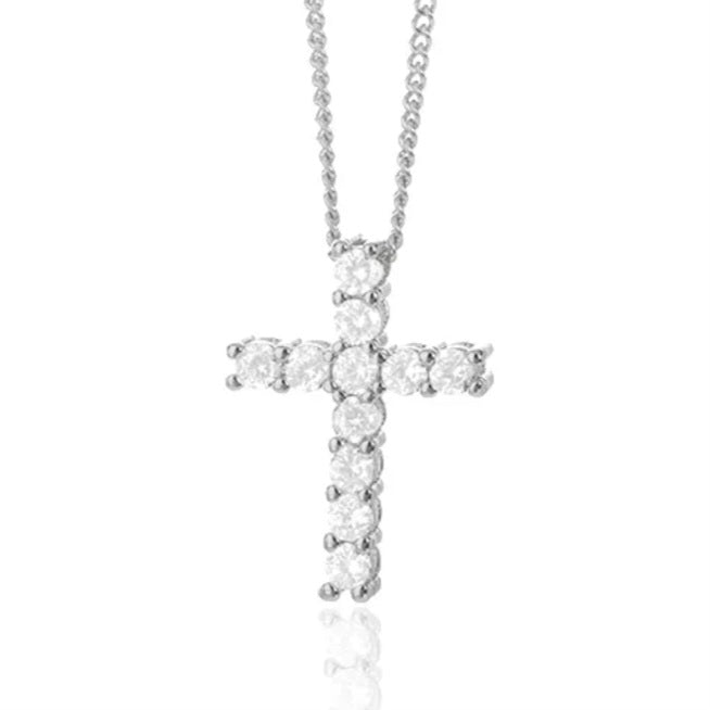 Dainty Cz Cross Necklace