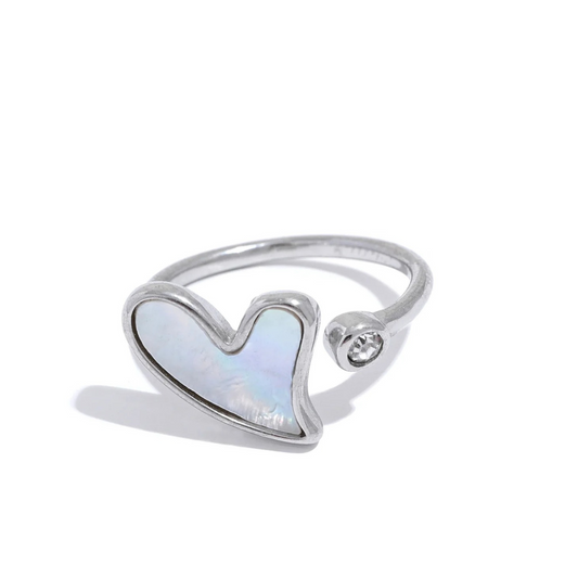 Mother of Pearl Heart Ring