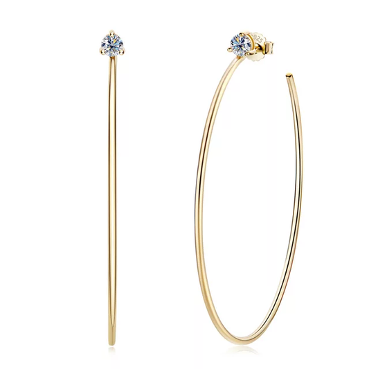 Moissanite Hoops