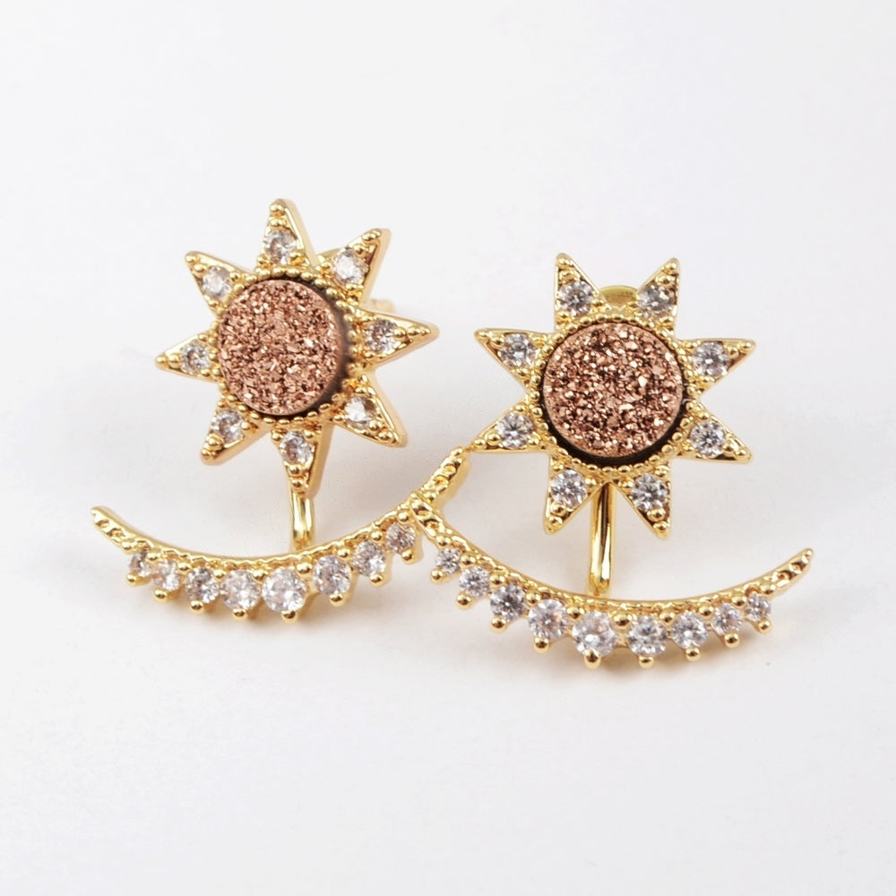 Starburst Earrings - Rose Gold