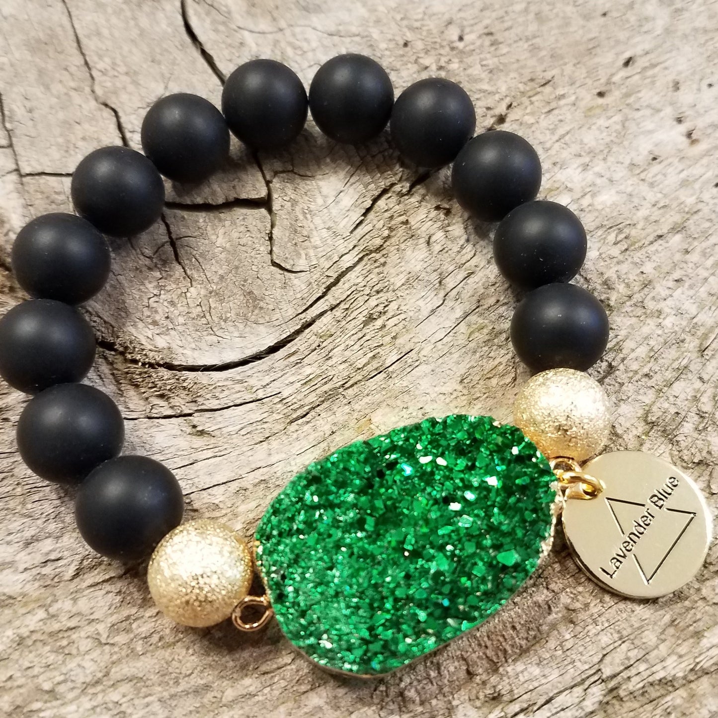Emerald Druzy Bracelet