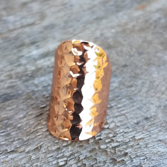 Hammered Rose Gold Ring