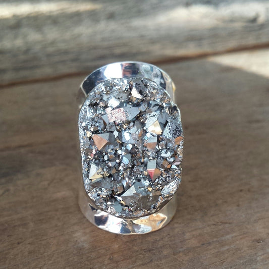 Mercury Druzy Ring