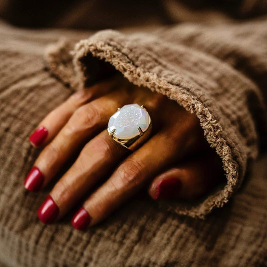 Luxe Faceted Druzy Ring